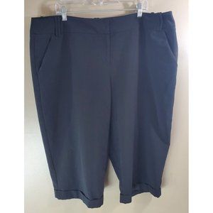 Worthington Modern Fit Black Crop Pants 22w